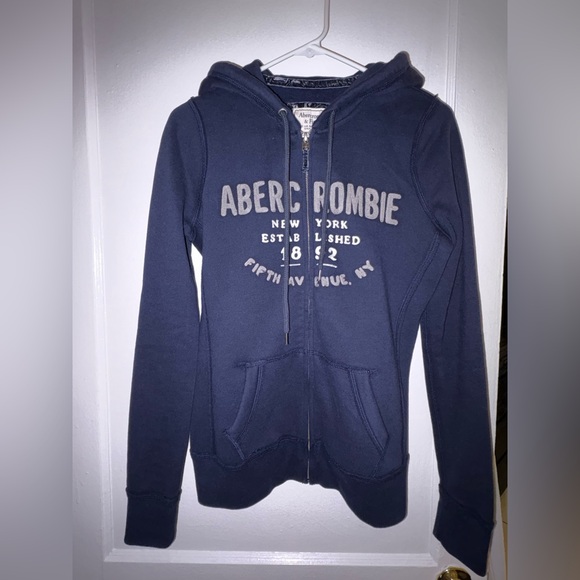 Abercrombie & Fitch Tops - Abercrombie & Fitch Dark Blue Zip-Up